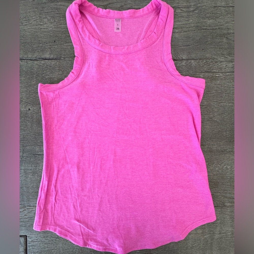Beyond Yoga Pink Scoop Neck Tank Top